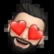 Emoji of guy in love